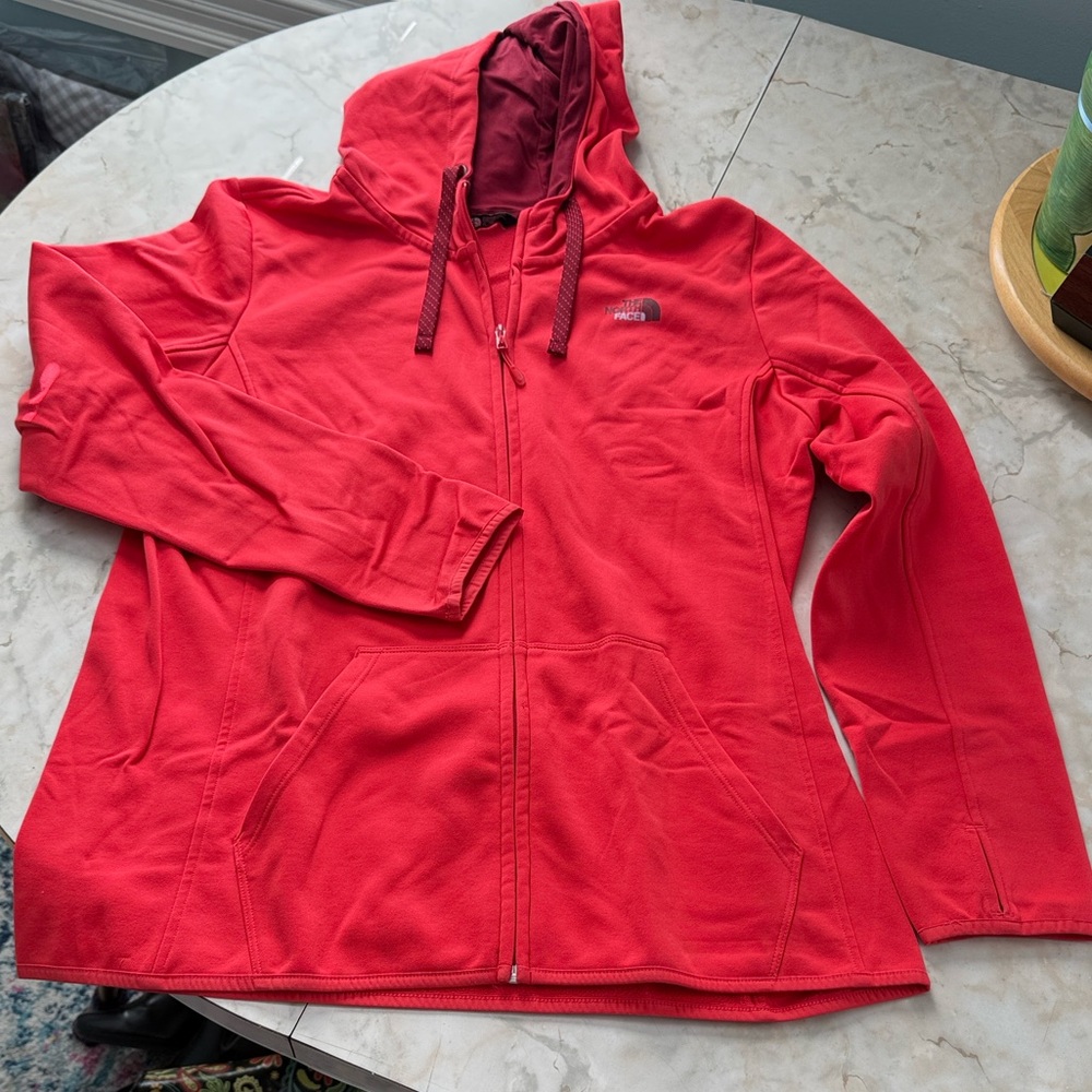 The North Face Vibrant Red Full-Zip Hoodie